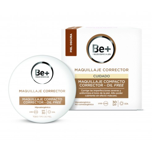 be+ maquillaje compacto corrector piel oscura - 1